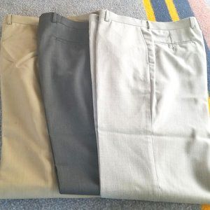 Lot of 3 Men's 100% Wool Dress Pants